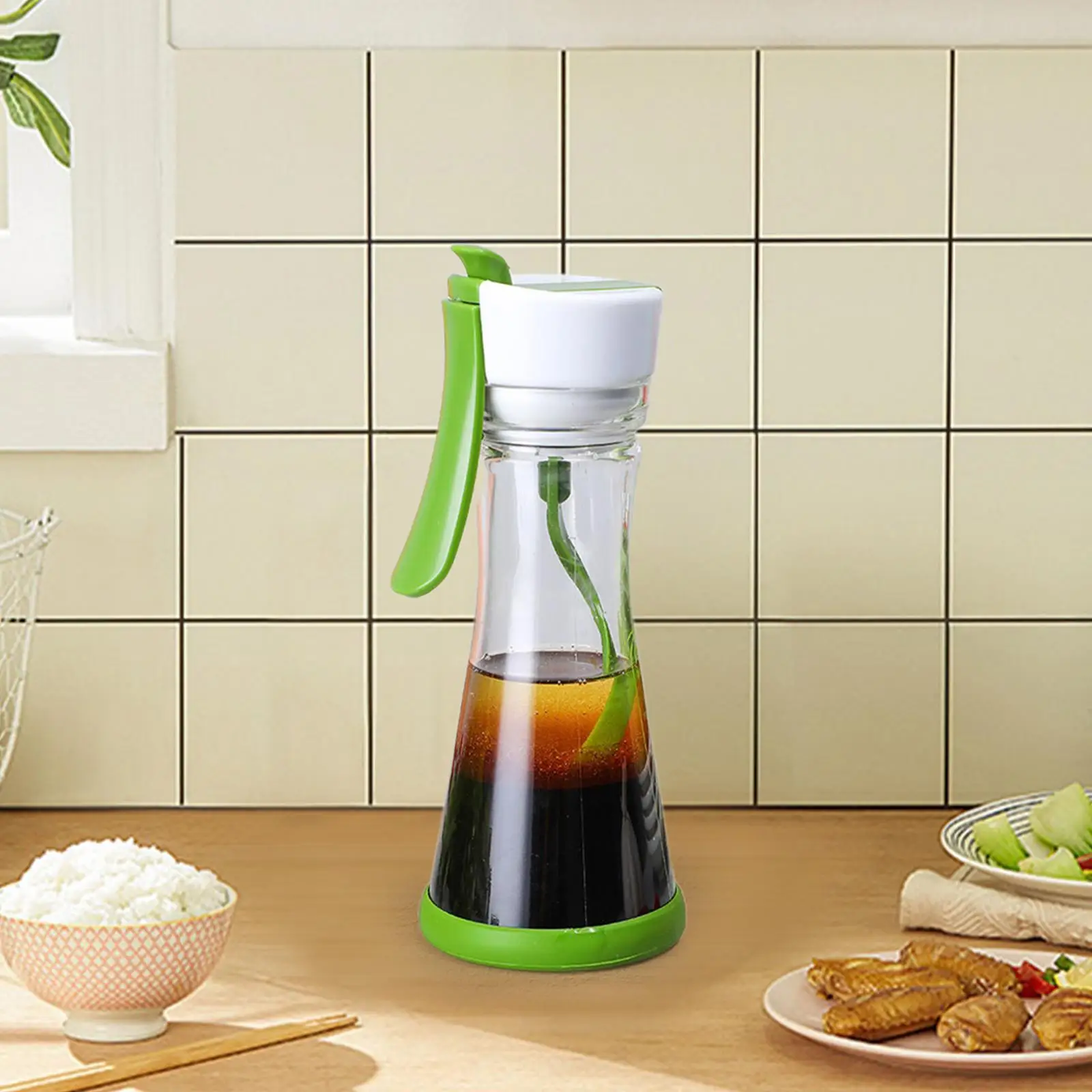 Salad Dressing Bottle Mixing Cup Easy Fill 200ml Portable Kitchen Tool for Serving Sauces