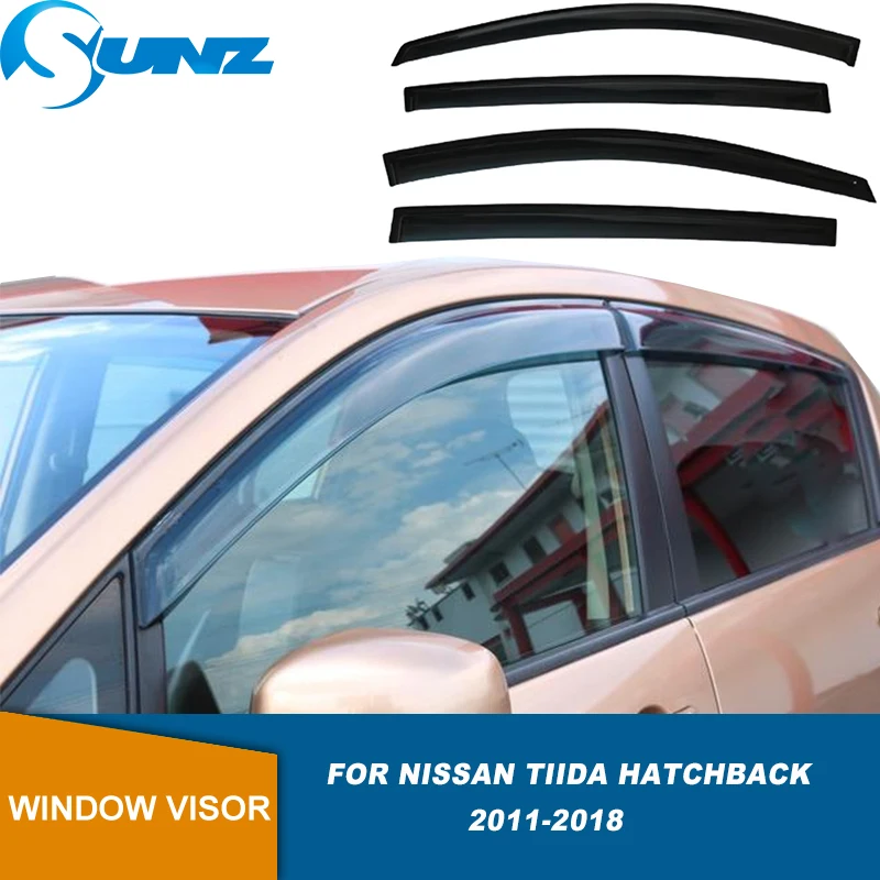 Window Visor For Nissan Tiida Hatchback 2011 2012 2013 2014 2015 2016 2017 2018 Weathershield Sun Rain Guard Car Wind Deflector