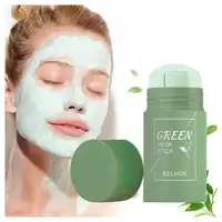 Mascarilla sólida de berenjena de té verde, limpieza profunda, Control de aceite, equilibrio, antioxidante, reduce los poros, elimina puntos negros, mascarilla de barro refrescante