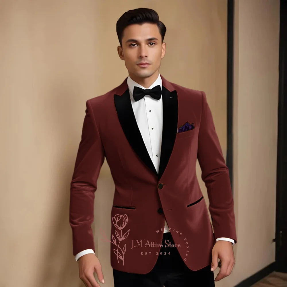 Trajes Premium para hombre, chaqueta de 2 piezas, pantalones, esmoquin Formal elegante de terciopelo amarillo personalizado para boda, novio, cóctel, traje de fiesta de invierno