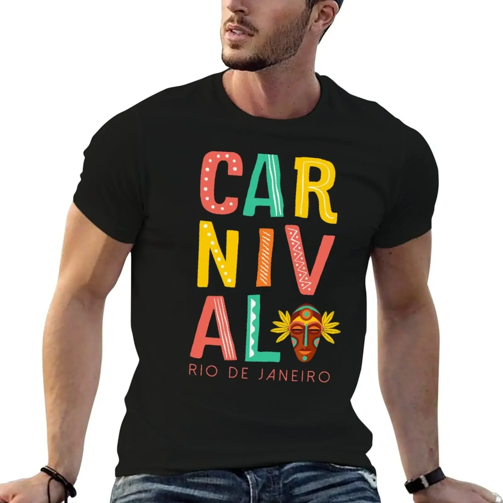 Rio de Janeiro - Carnival T-Shirt plus size clothes tops graphic shirts animal prinfor boys mens designer clothes