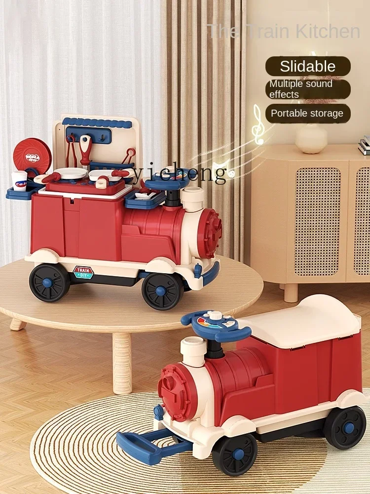 Tqh こどもの日 プレイハウス おもちゃ 3-6歳向け 電車 ミニキッチンセット