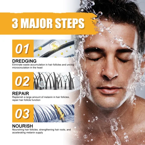 Imagen 2 del producto East Moon-champú para el cabello negro, jabón profundo y hermoso, limpieza negra, anticaspa, cabello blanco, tinte hidratante para el cabello negro