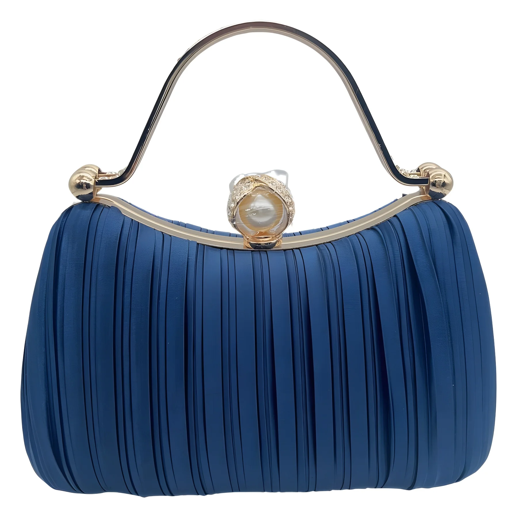 

Vintage Temperament Pleated Evening Bag Elegant Retro Fashion Green Beige Round Circles Handbag For Women Wedding Party Clutch