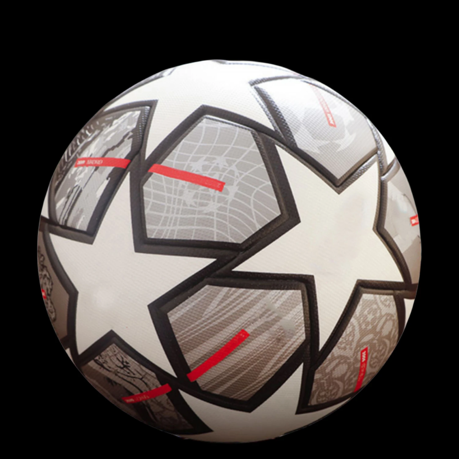 Pallone da calcio Formato ufficiale 5 Tre strati Resistente Resistente Resistente Morbida pelle PU Senza cuciture Gioco di squadra di calcio Gioco di treni di gruppo