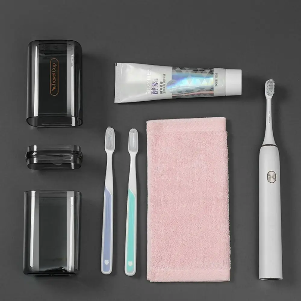 Travel Toothbrush Storage Box Portable Bathroom Storage Tooth Glass Cup Household Accessories Toothbrush Toothpaste Holder