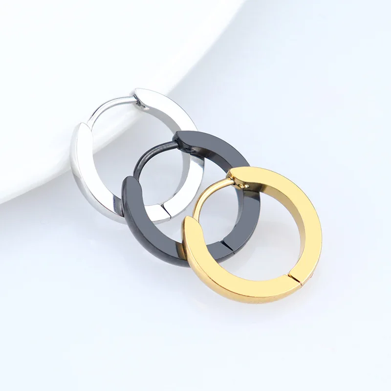 2PC Stainless Steel Earrings Hoop Earings for Women 18G Small Huggie Thin Cartilage Earring Helix Tragus Piercing Jewelry