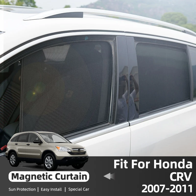 

For Honda CRV CR-V RE 2007 2008 2009 2010 2011 Car Sunshade Magnetic Front Windshield Curtain Rear Side Window Sun Shade Visor