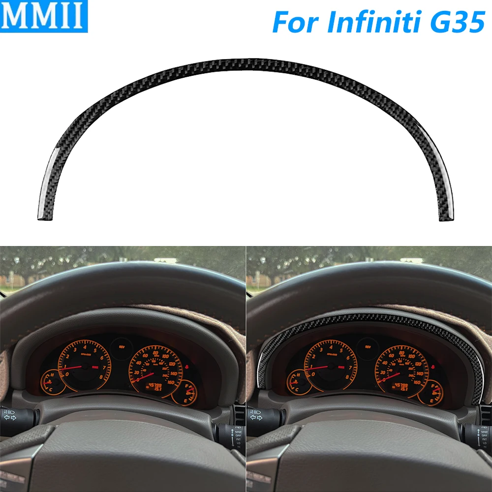 

For Infiniti G35 2005-2006 Real Soft Carbon Fiber Instrument Speedometer Frame Panel Cover Trim Car Accessories Interior Sticker