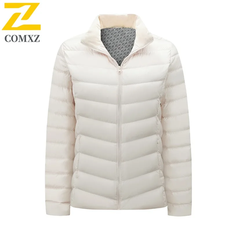 COMXZ Autumn Winter Down Jacket Men Big Size Hooded Thermal Thickened Casual Coat 90% White Duck Down lightweight windbreaker