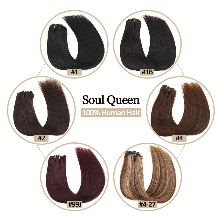 Burgundowe doczepiane włosy Ludzkie włosy 70g 7szt Doublet Weft Lace Remy Hair Extensions Duck Bill Clips 5Pcs Rat Tail Comb