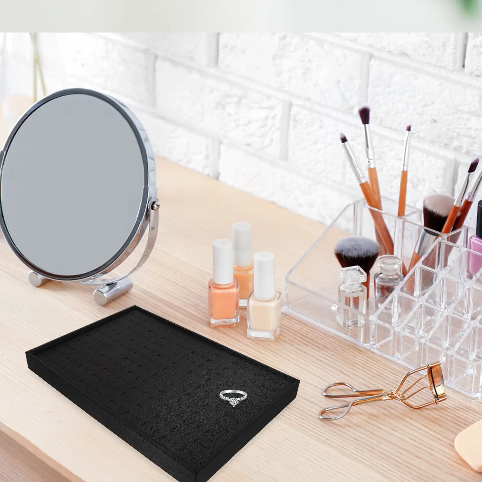 Minimalist Ring Display Organizer Tray Jewelry Storage Holder for Rings Earrings Dresser Table Decorative Jewelry Tray Ring