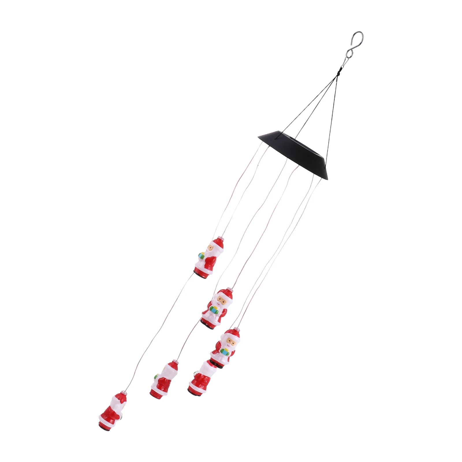 

Christmas Santa Solar Wind Bell LED Solar Light Outdoor Waterproof Garden Light Wind Chimes ABS Saving