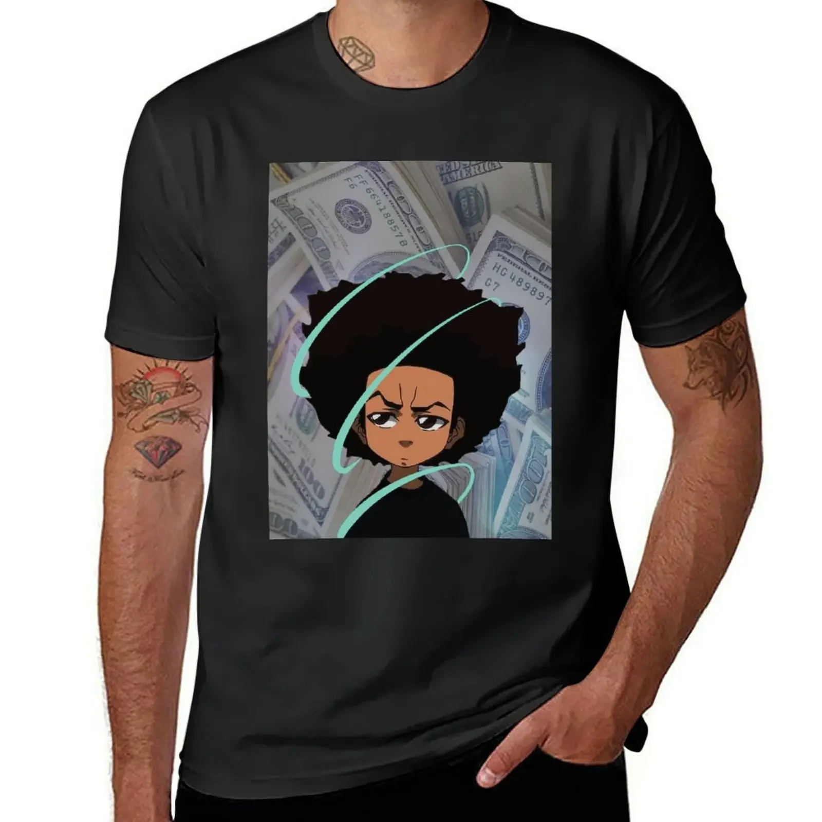 

The Boondocks | Huey Freeman T-Shirt heavyweights valentines clothes shirts graphic tee mens big and tall t shirts