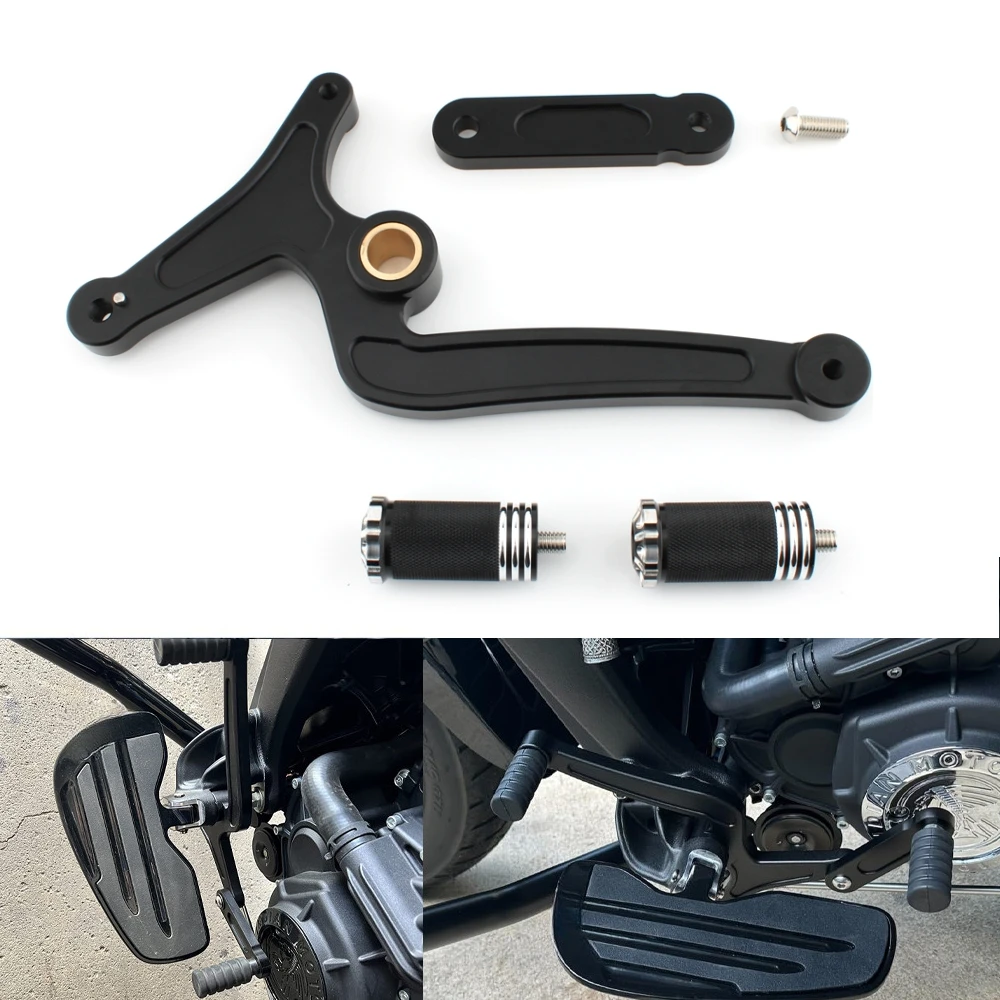

Heel Toe Gear Shift Lever Shifter Level Peda Brake Pedal Foot Pegs For Indian Scouts Hussar Bobber / Scout Sixty 2015-2023