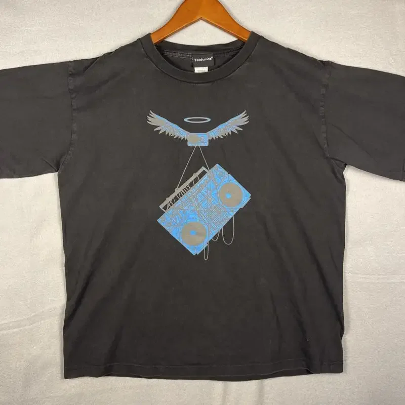 Vintage Technics T Shirt Large Angel Cassette Dj Lifestyle Promo