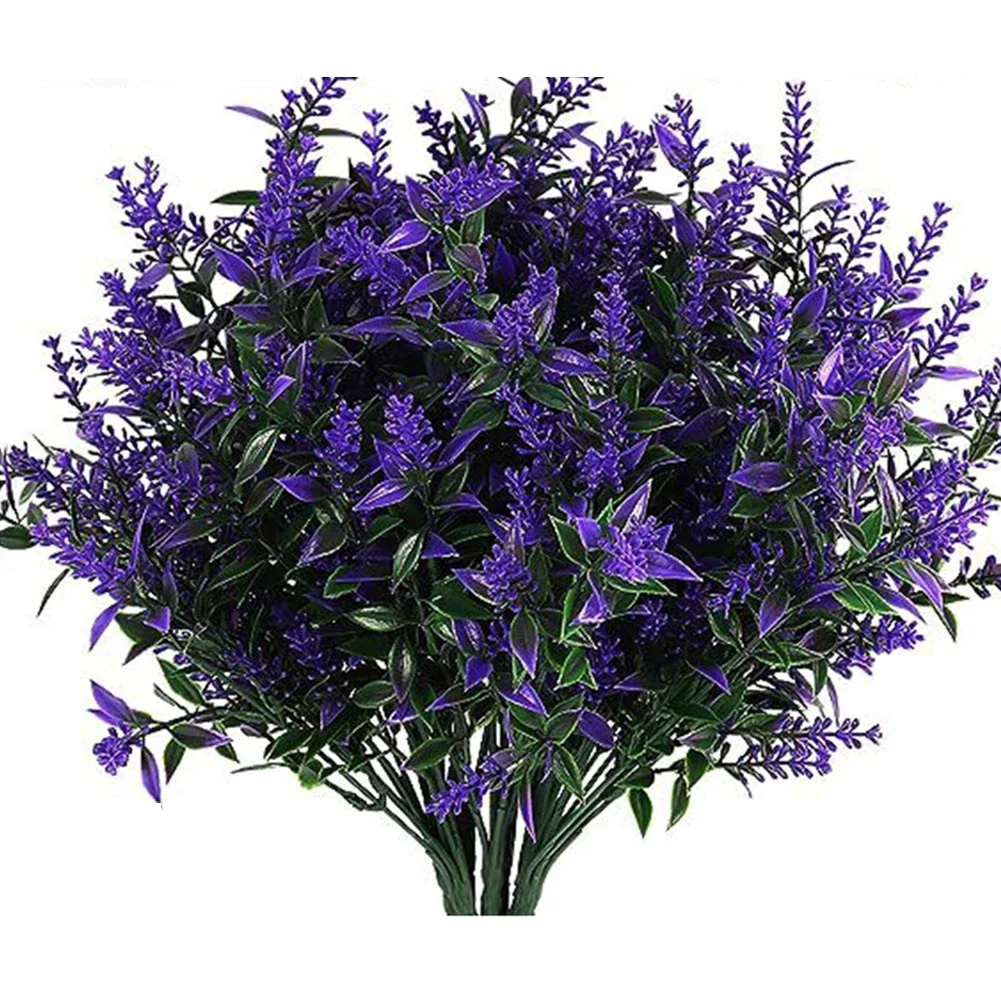 

8 пучков реалистичных искусственных цветов для декора сада и дома, яркие искусственные растения для патио и дорожек