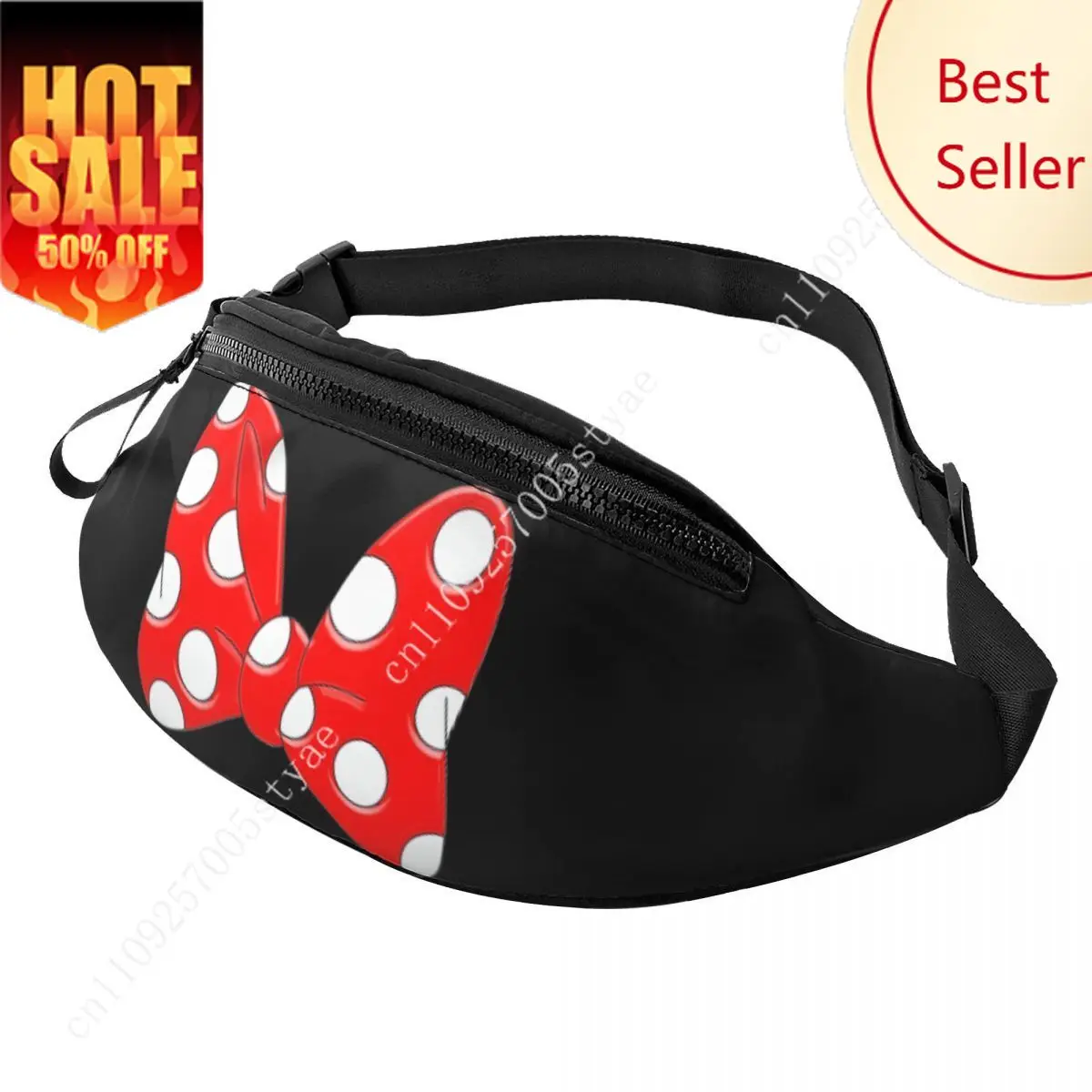 

Custom Mickey Mouse Anime Minnie Fanny Pack Men Women Crossbody Waist Bag for Traveling Phone Money Pouch