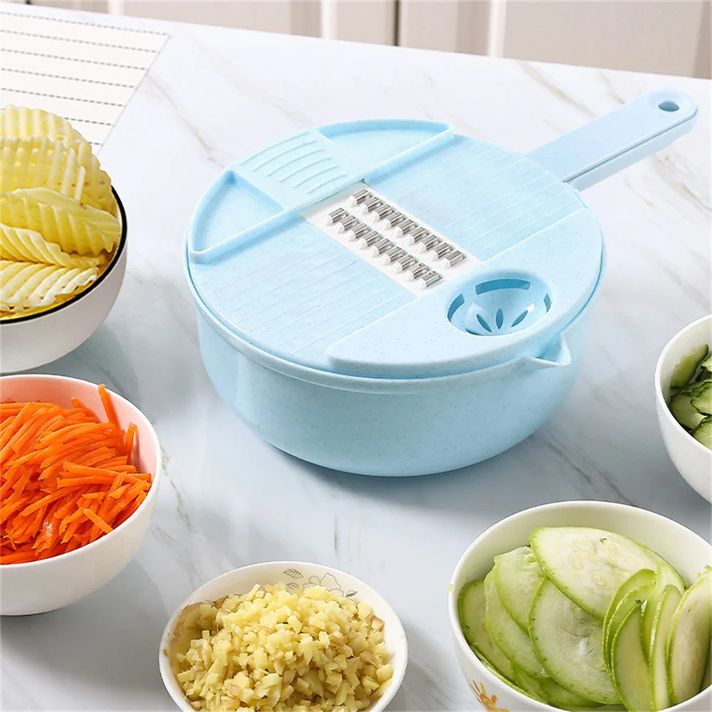 Multifunctional Vegetable Slicer Potato Peeler Carrot Onion Grater With Strainer Vegetable Cutter 12 In 1 Kitchen Accessories