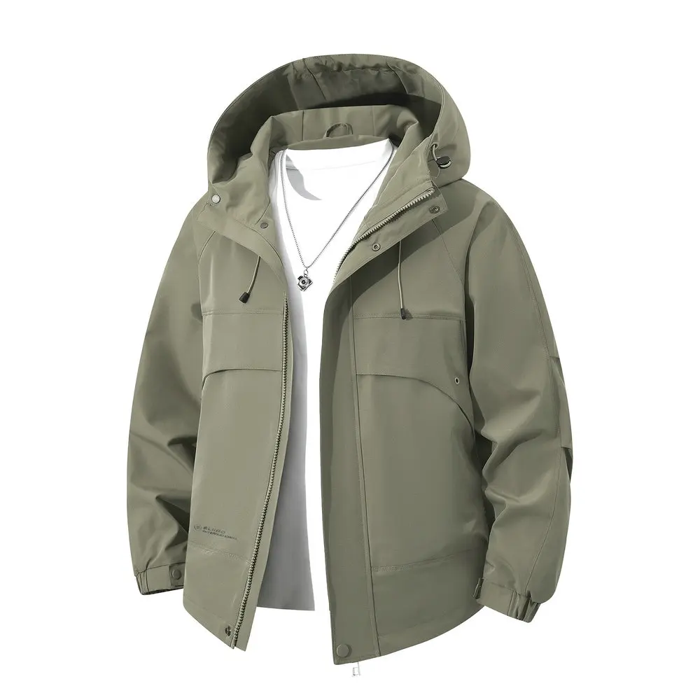 

Стильные мужские куртки, армейский зеленый, красный, черный, однотонное пальто с капюшоном, осенняя уютная верхняя одежда, городская уличная одежда