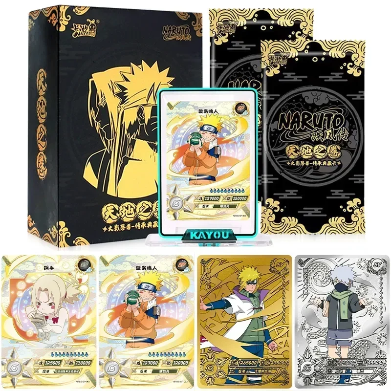 KAYOU Naruto Collection Booster Box Cards, SP Uzumaki Uchiha Sasuke Tcg Anime, juego de Cartas, regalo de Navidad, juguetes para adultos, navidad