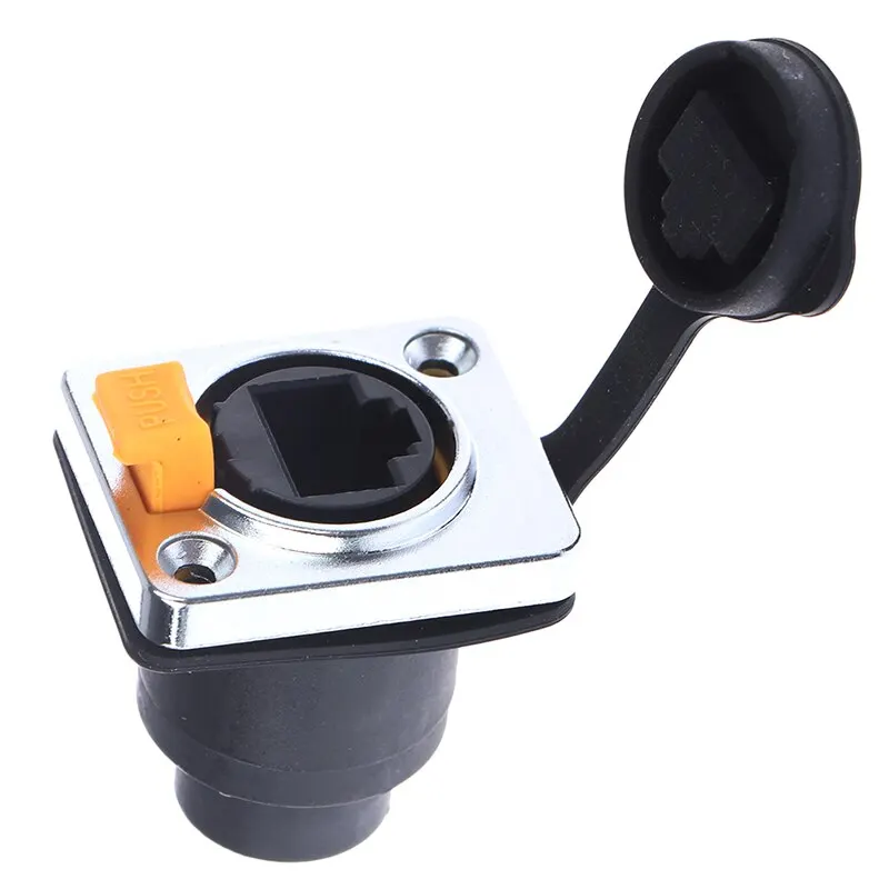 Practical RJ45 Waterproof Connector Female Panel Mount Sockets Ethernet IP65 Straight