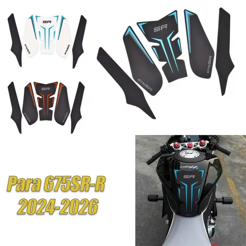 For CFMOTO 675 SR-R SR R 2024 2026 2025 675SR: Tank Protector Stickers, Fuel Protector, Motorcycle Kit, Knee Protection Stickers