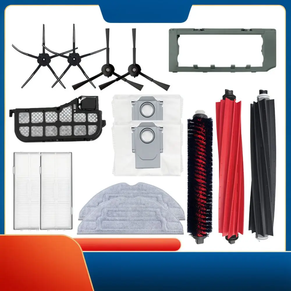 Robotic Vacuum Accessories For Roborock S8 Pro Ultra G20 Main Brush Side Brush Filter Mop Pads Dust Bag Replacement Set