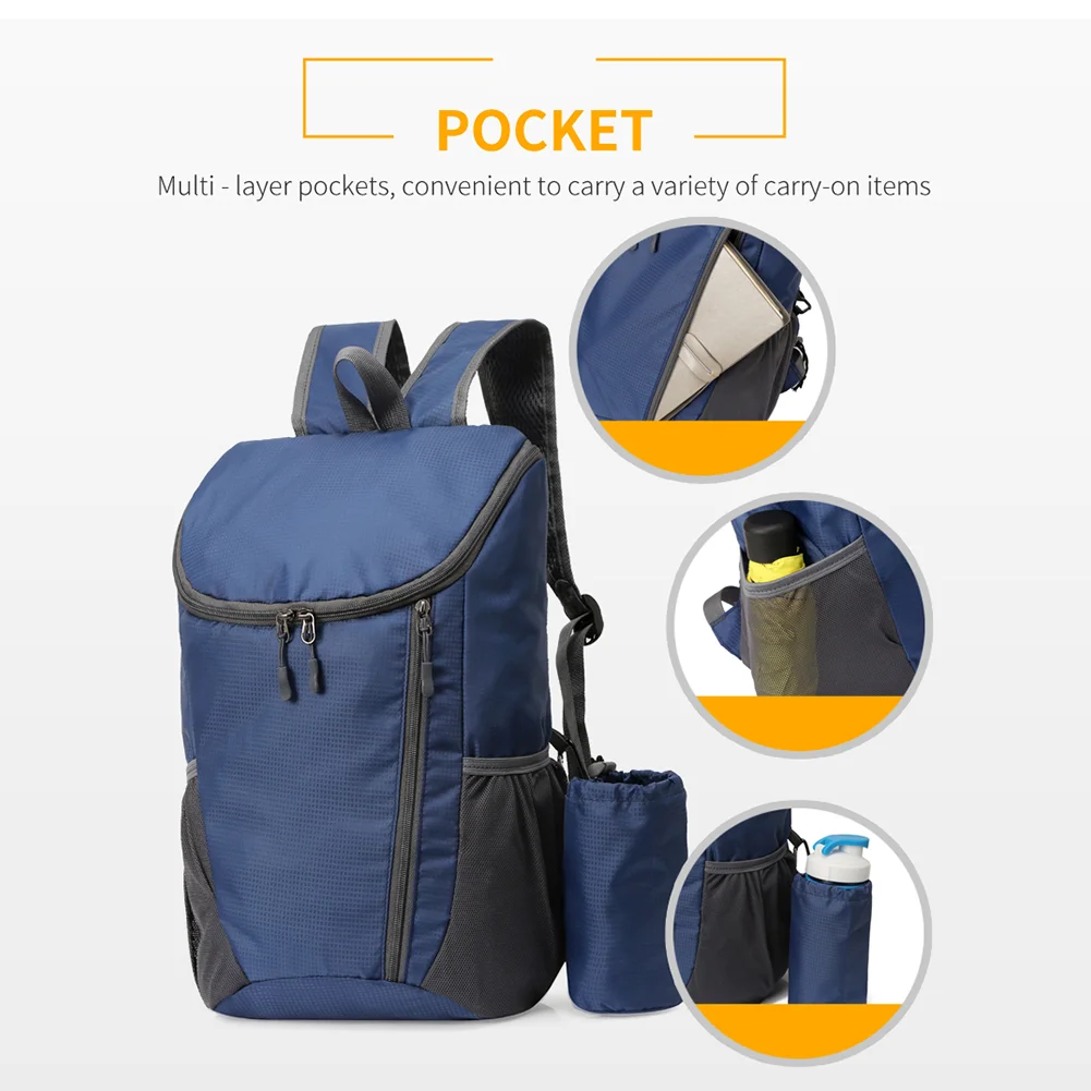 20L Portable Foldable Backpack Waterproof Folding Mountaineering Bag Large Capacity Ultralight Outdoors Rucksack For Men Women