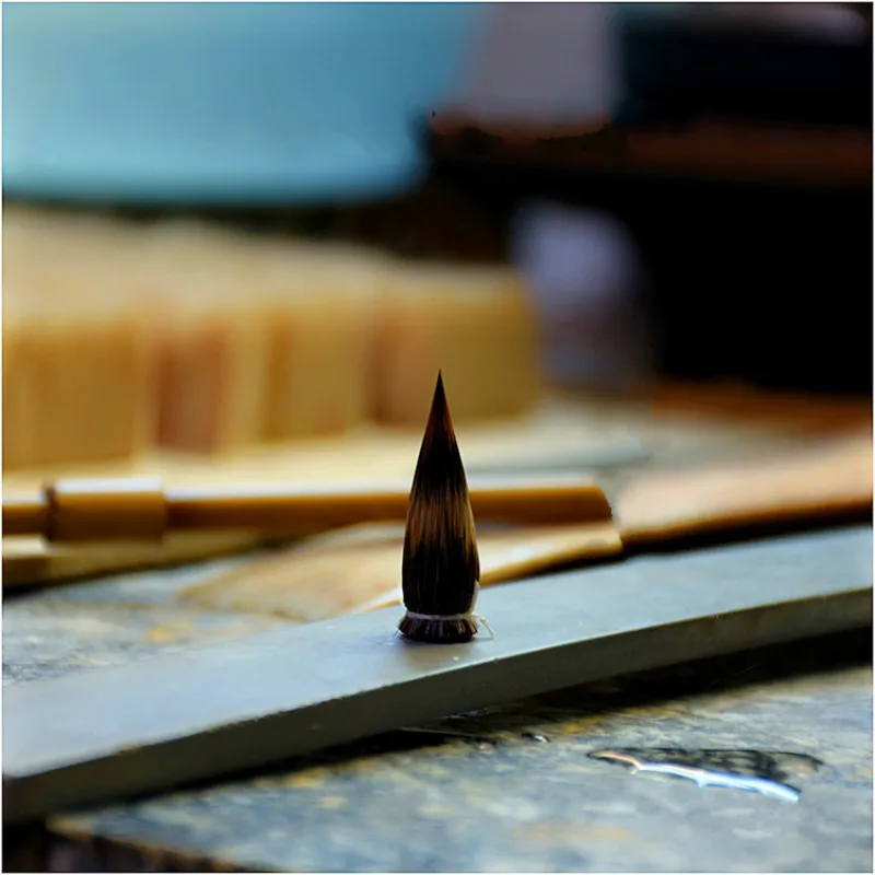 Chinese Calligraphy Brush Pen Rabbit Weasel Hair Calligraphy Brushes for Small Regular Script Meticulous Painting Fine Line