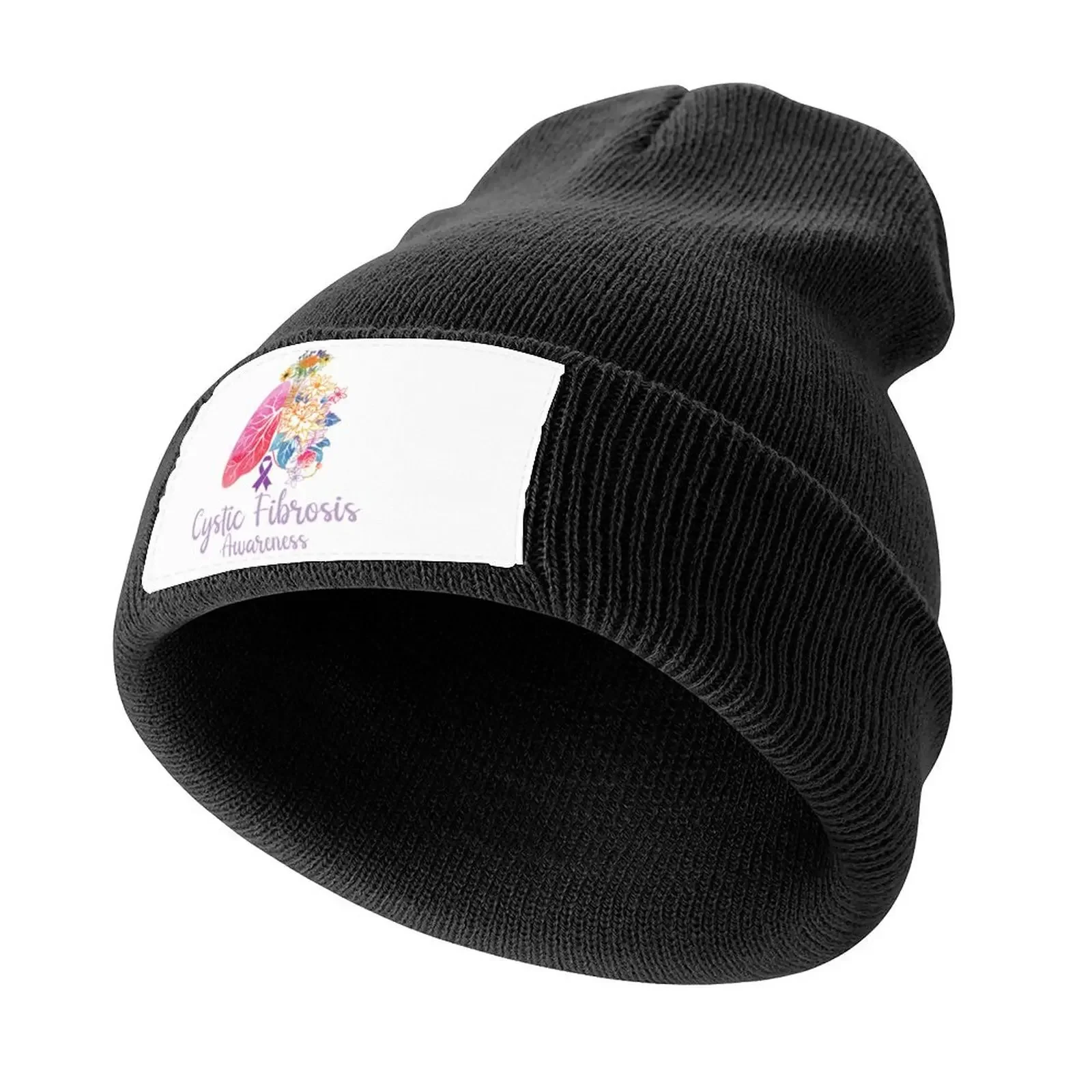 Lungs Floral Lungs Cf Cystic Fibrosis Colorful Flowers Respiratory Therapist Knitted Cap Thermal Visor Hats Woman Men's