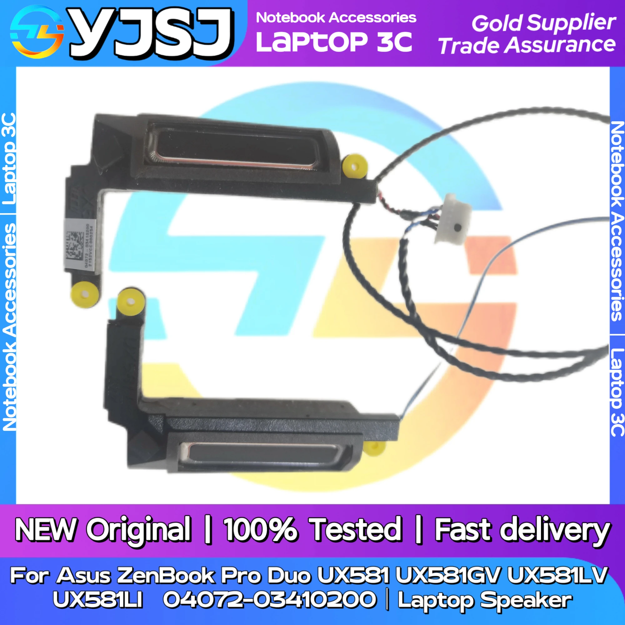 New Original Laptop Notebook Speaker For Asus ZenBook UX581 UX581GV UX581LV UX581LI 04072-03410200  Built in horn audio