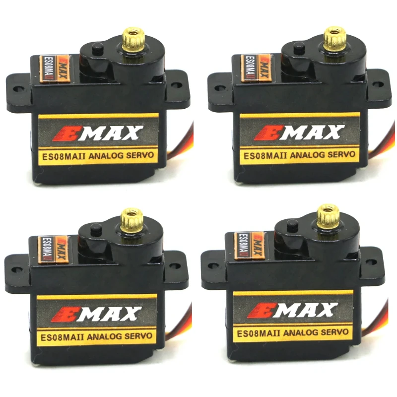 Мини-металлическая шестерня EMAX ES08MAII, радиоуправляемые лодки для хобби, автомобили, самолеты, прочные серводвигатели
