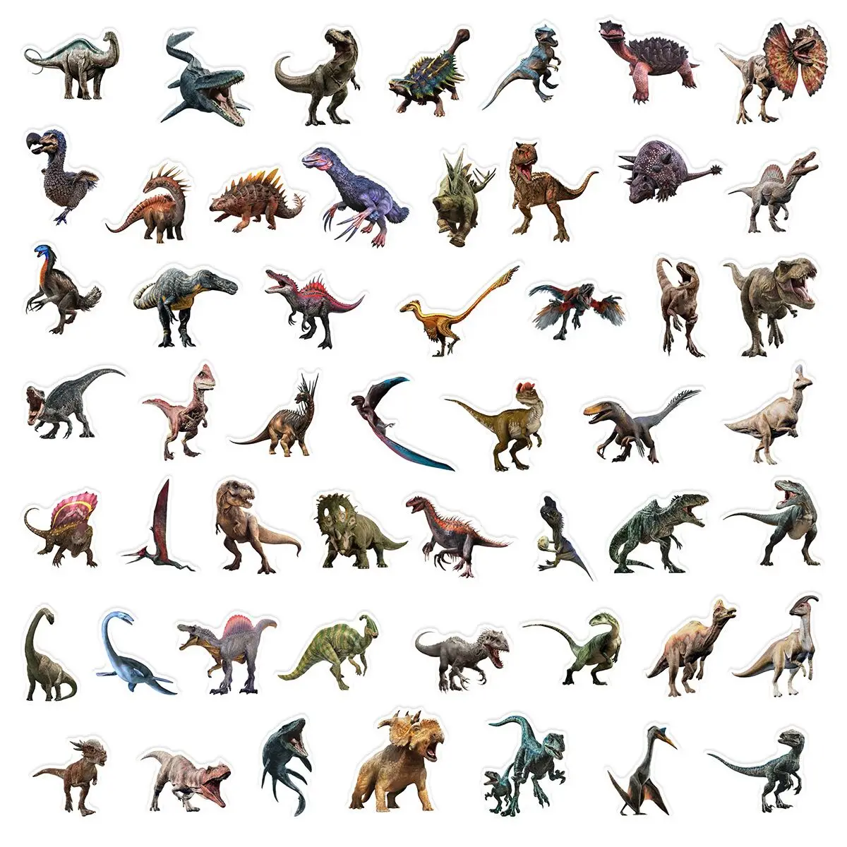 10/50/100pcs Cool Jurassic Park Movie Stickers Anime Dinosaur Decals Skateboard Phone Laptop Luggage Waterproof Sticker Kid Toy