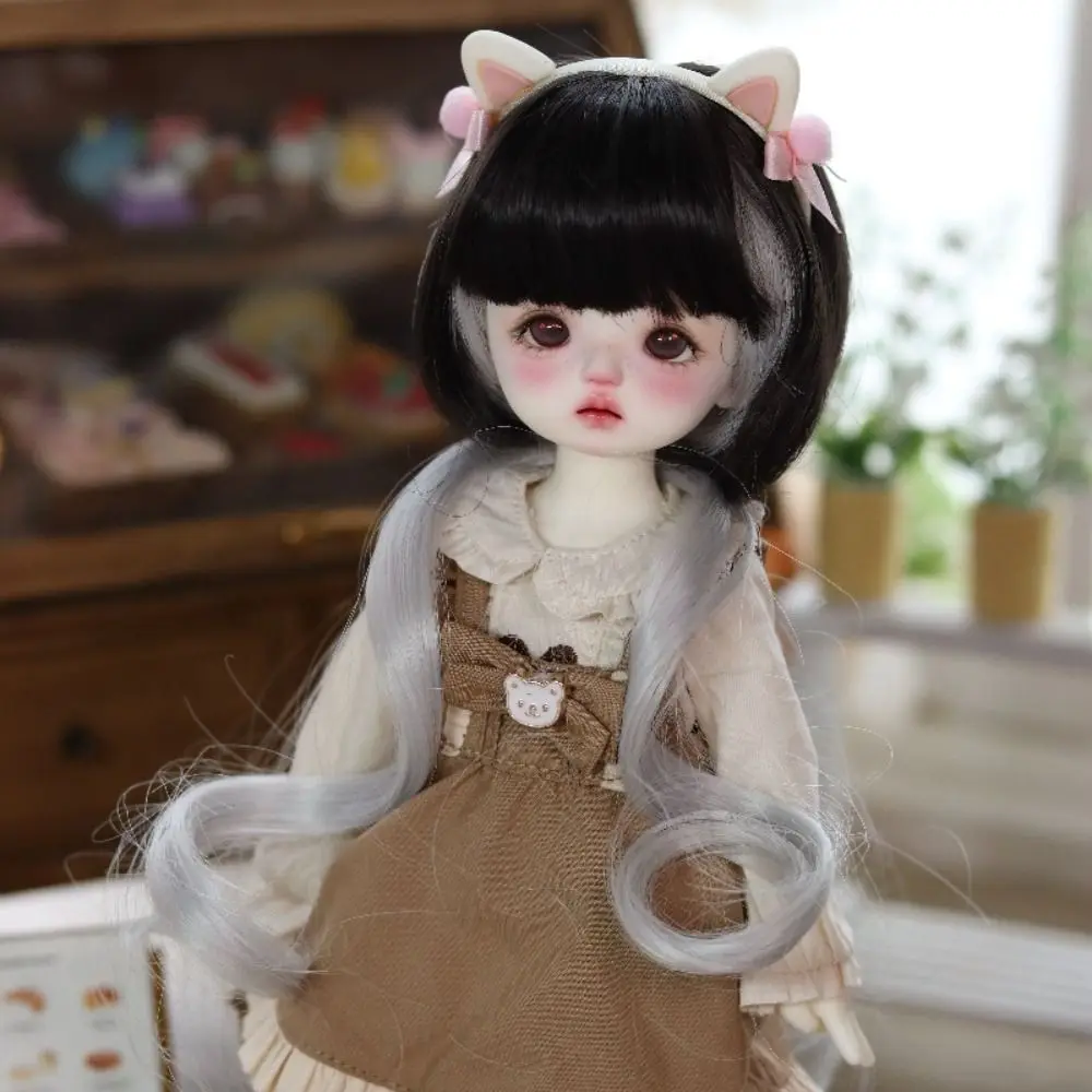 

Multicolor Bjd Doll Wig Curly Hair High Temperature Fiber BJD SD Doll Hair Cute Handmade Bjd Wig Accessories Kids Girls Toys