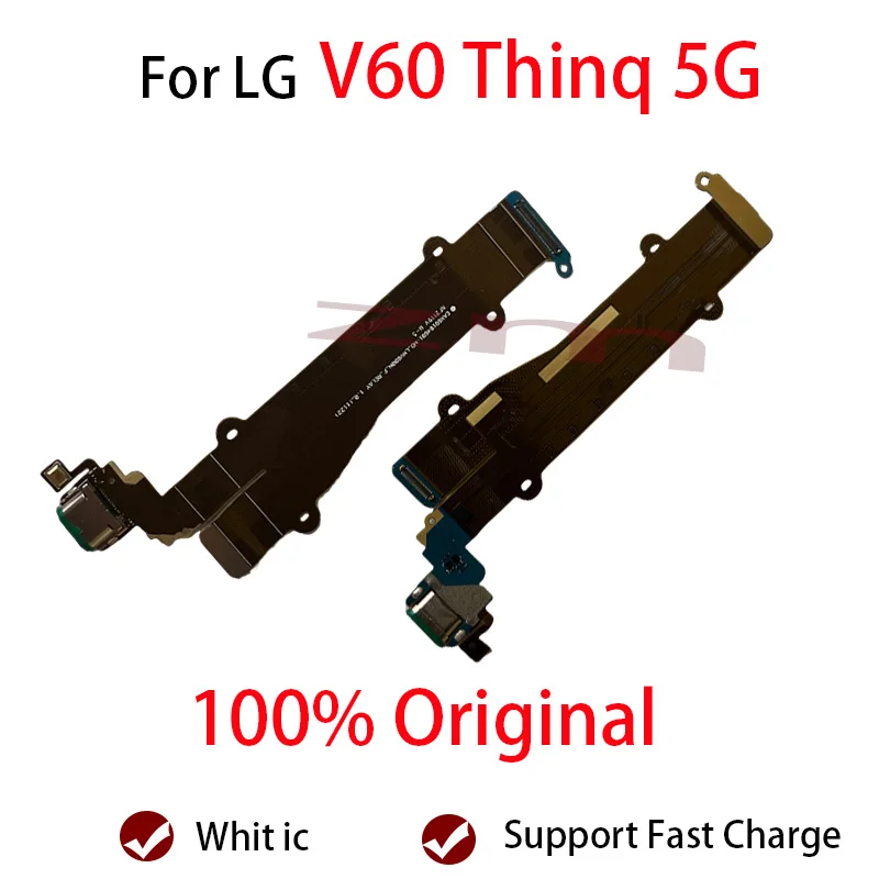 Top Quality USB Charging Dock Port Connector Microphone Mic Board Flex Cable For LG V60 ThinQ 5G V600TM V600AM Repair Parts