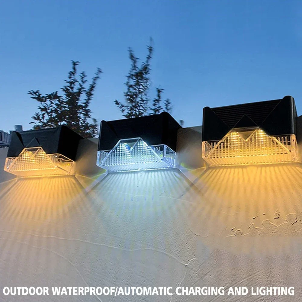 LED الشمسية مصباح L على شكل دافئ الأبيض أضواء الحديقة الشمسية IP65 مقاوم للماء في الهواء الطلق مصباح حديقة مسار ساحة فناء خطوات سياج مصباح
