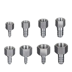 6 8 10 12mm Hose Barb x M10 M12 M14 M16 M18 M20 Metric Female 304 Stainless Steel Coupler Pipe Fitting Connector High Pressure