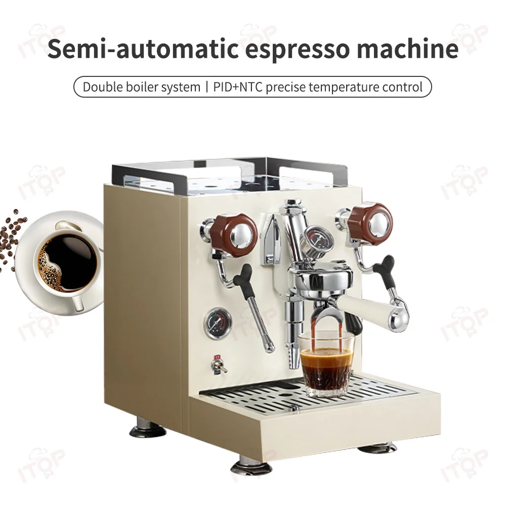 ITOP CMMK1601 E61 Espresso Coffee Machine Dual Boiler 1600W PID Temperature Control Commercial Grade for Home & Cafe