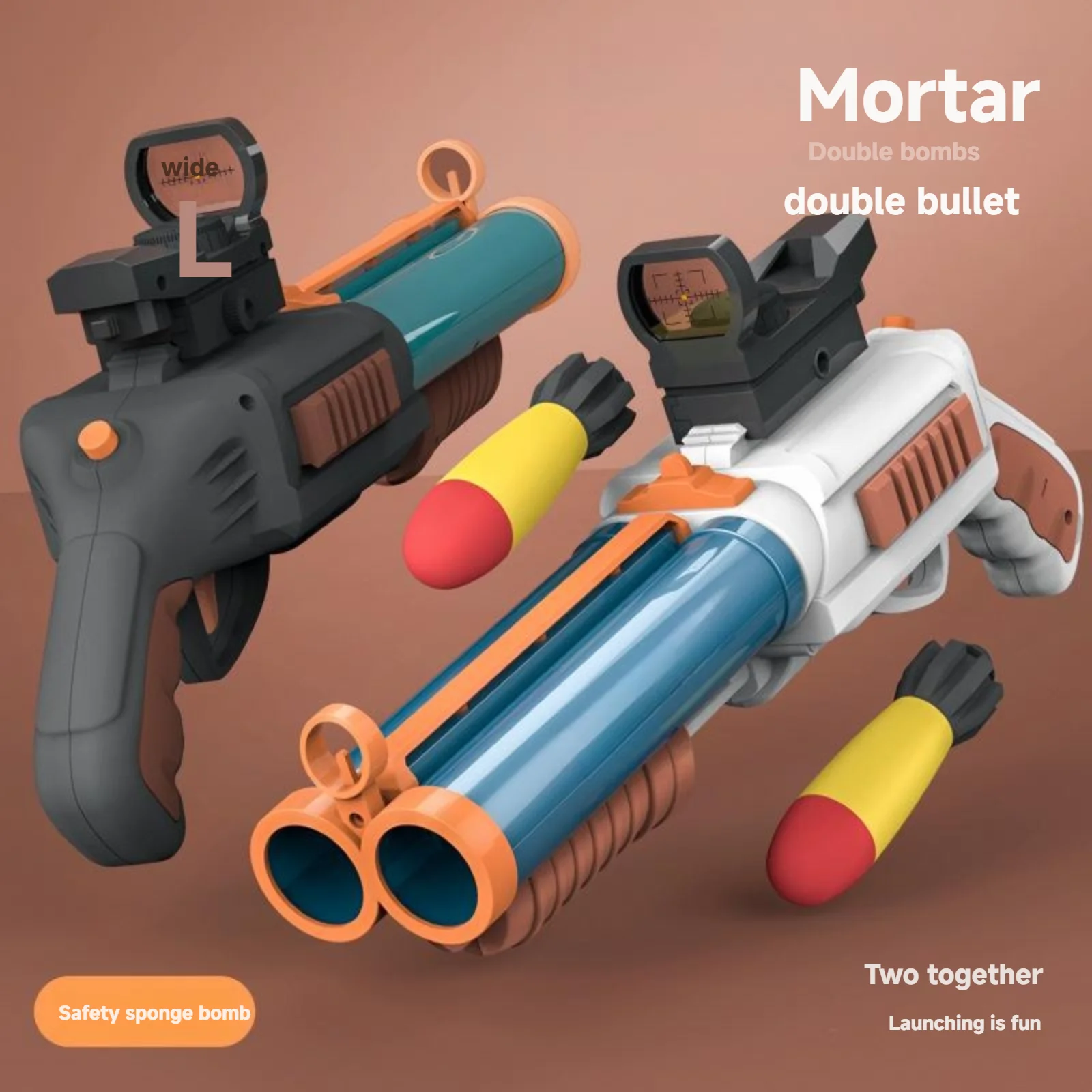 Double mortar soft gun simulation S686 double barrel children's toy gun single shot double shot Troll Boy