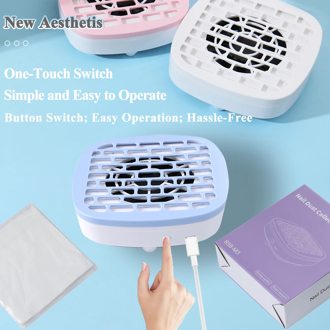 

Mini Nail Dust Collector Desktop Nail Powder Removal Machine Mini Electric Nail Powder Collecting Fan Powder Vacuum Cleaner