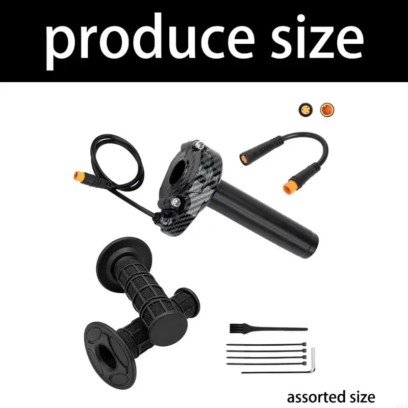 M76E E-Bike-Lenker-Service-Kit mit Volldreh-Gasgriffsteuerung, 3-poligem Kabelende, 7/8-Zoll-Passform, Kabelleitung – Detail 6