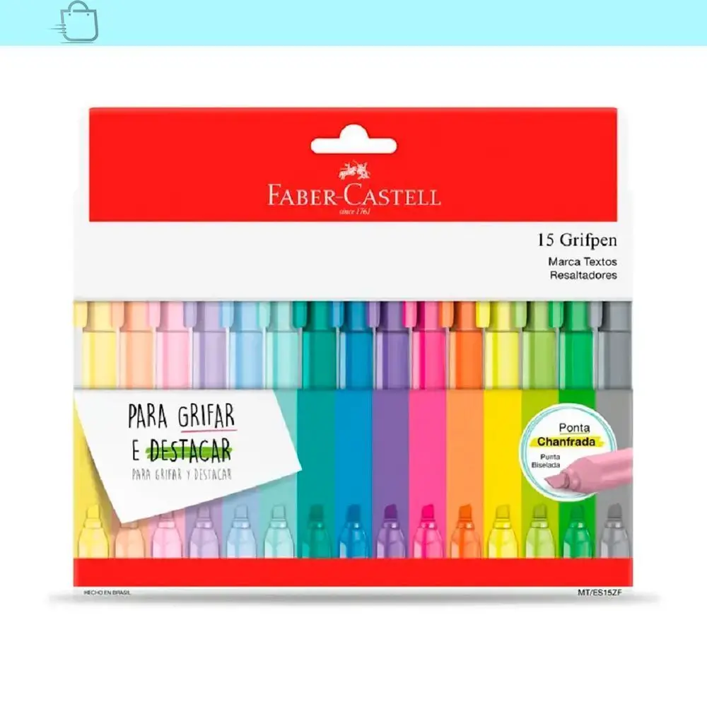 Marca Texto Grifpen Faber-Castell 15 Cores