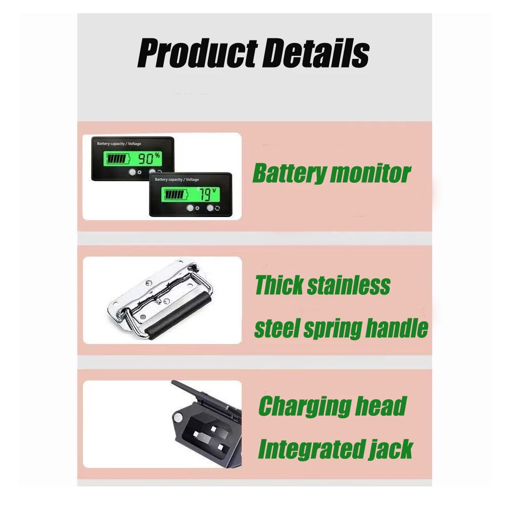 Delivery within 24 hours, 60V 20Ah-100Ah, suitable for replacing batteries in 250-2000W motor equipment - view 4