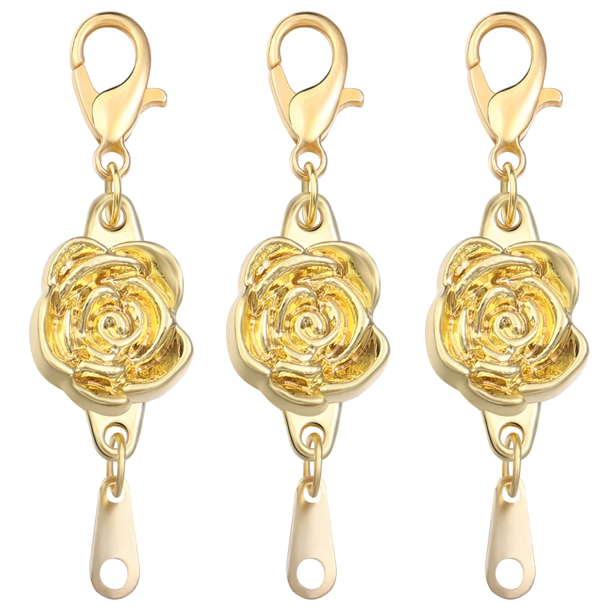 5 قطعة/الوحدة المشابك المغناطيسية القوية سبيكة ارتفع تمديدات الإغلاق مشبك قفل موصلات DIY بها بنفسك صنع المجوهرات أساور قلادة #6