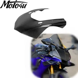 For YAMAHA R1 R1M R1S 2015 2016 2017 2018 2019 Carbon Fiber Upper Front Nose Headlight Cover Fairing Cowl