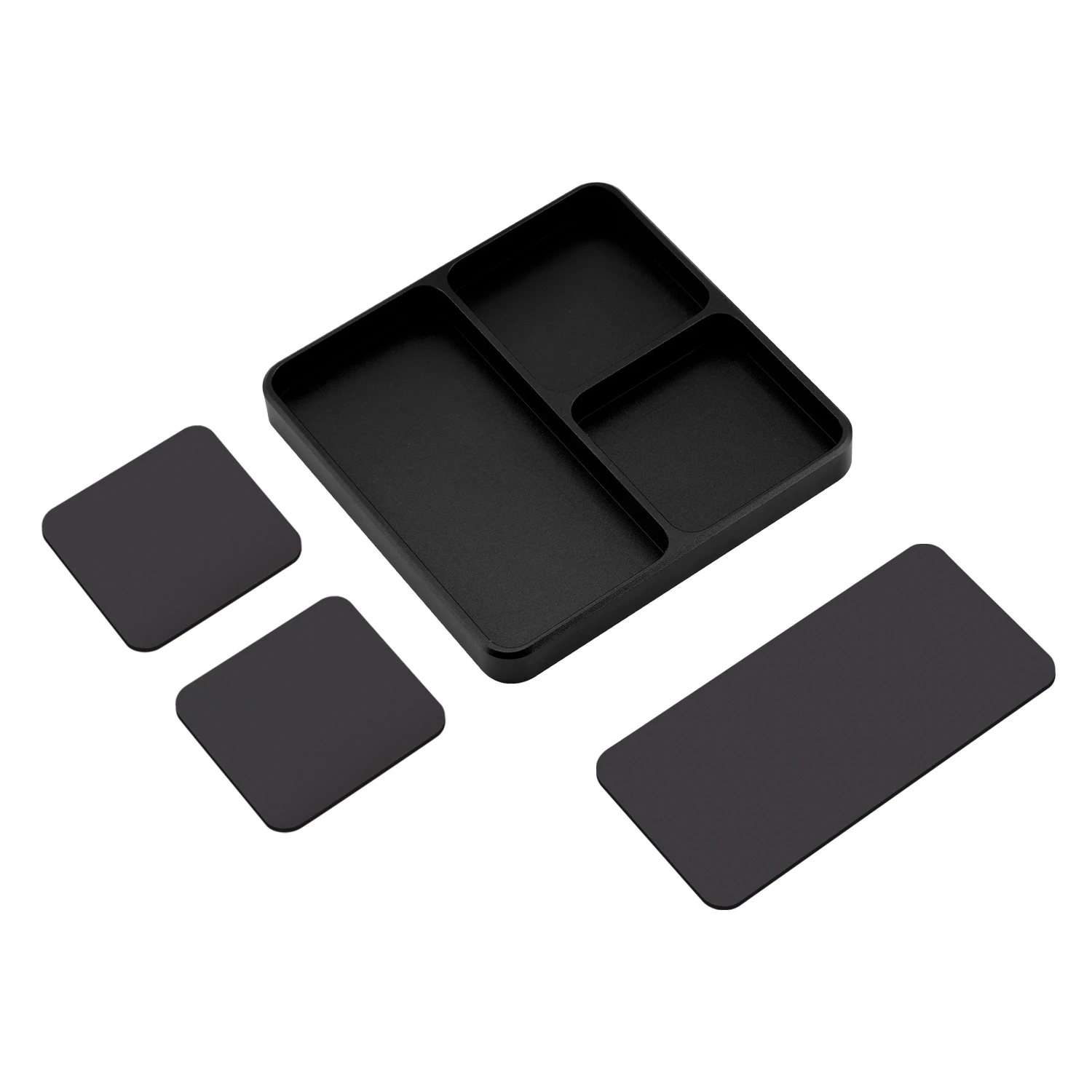 TCRC Magnetic Parts Tray, Aluminum Alloy RC Repair Screws and Parts Organizer, Magnet Hardware Holder Tray