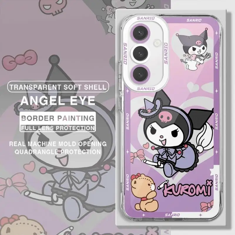 Anime Girl Hello Kitty Cute Case for Samsung Galaxy A15 A73 A72 A53 A52 A42 A32 A23 A22 A24 A13 4G A12 A11 5G Transparent Cover