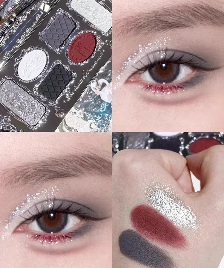 

Flower Knows Swan Ballet Series Makeup 6 Color Eyeshadow Palette Matte Pearl Face Palette Glitter Palette Cosmetics