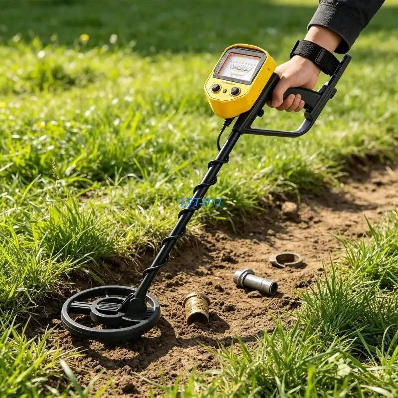 E15A Metal Search Tool for Yard and Field Use with Meter Display, Headphone Port, Water Ready Search Head and 2 x 9V Battery Use